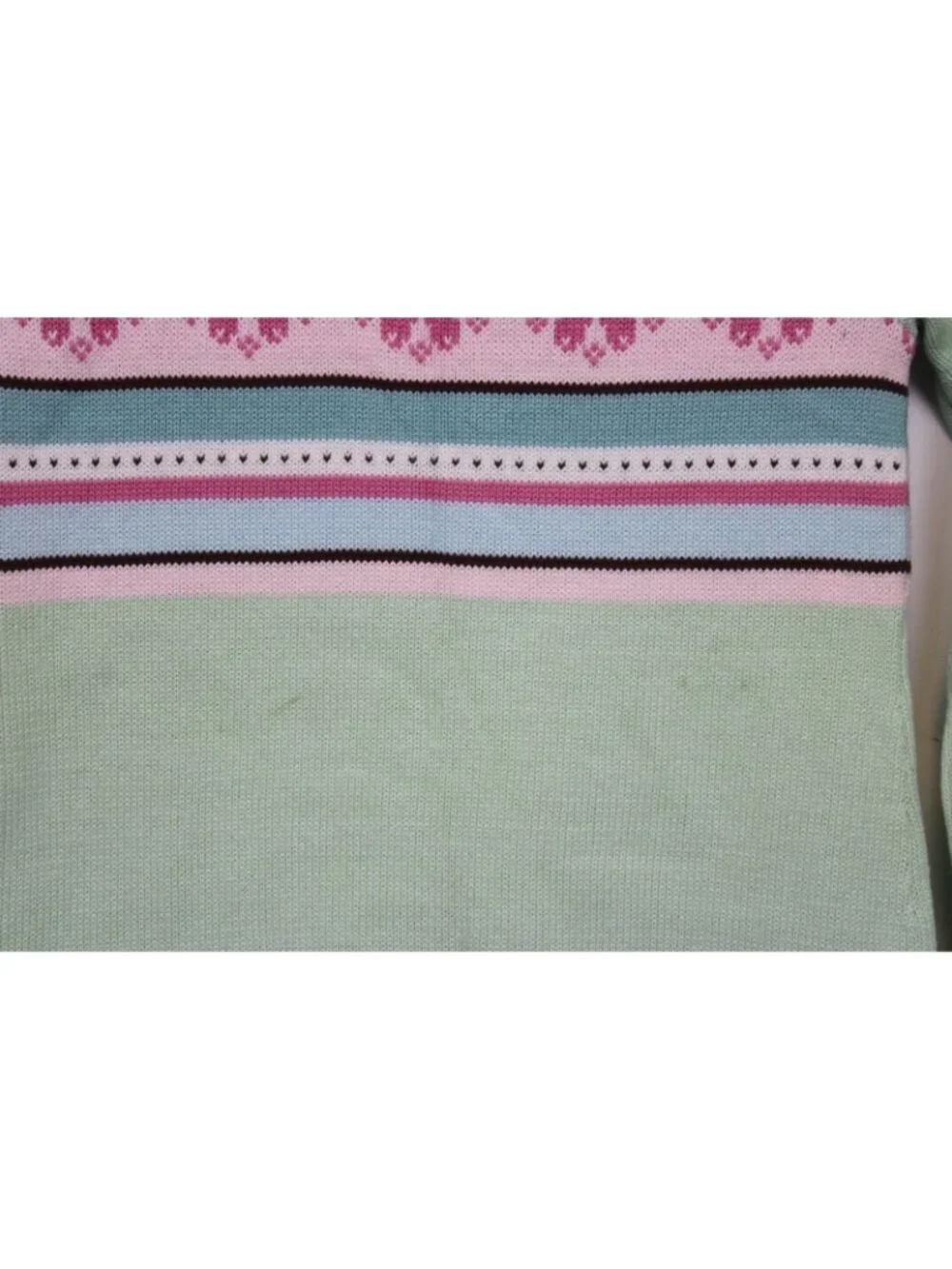 2009 Gymboree Winter Ballerina Sweater Dress sz 10 Mint Snowflake Stri Fair Isle